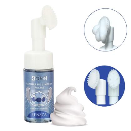 Mousse De Limpeza Facial Espuma Stitch Disney Pele Macia Com