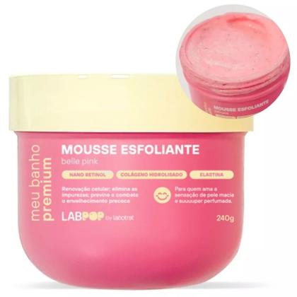 Imagem de Mousse Esfoliante Banho Premium 240g Belle Pink Labpop