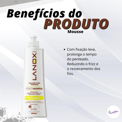 Imagem de Mousse para Pentear CocoManga com Filtro Solar Lanox 500ml