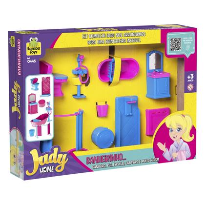 Imagem de Móveis De Banheiro Brinquedo Infantil Coleção Judy Home Casinha De Boneca - Samba Toys