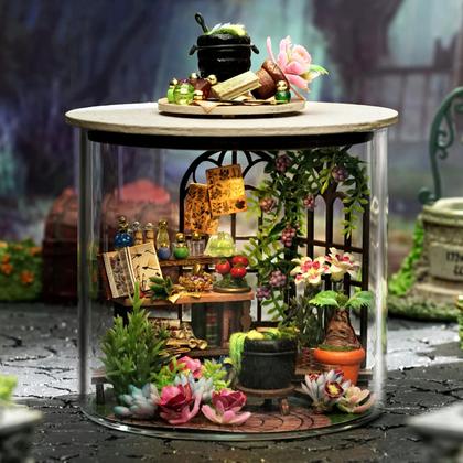 Imagem de Móveis de madeira em miniatura Dollhouse Spilay B067 DIY com LED