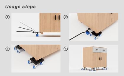 Imagem de Móveis Dolly GUOXIAOYIMO Heavy Duty 1500 kg de carga com defletor