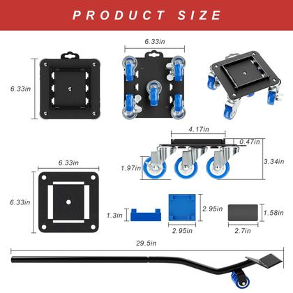 Imagem de Móveis Dolly GUOXIAOYIMO Heavy Duty 1500 kg de carga com defletor