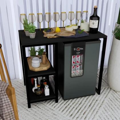 Imagem de Móvel Bar Estilo Industrial Para Frigobar Adega Cervejeira