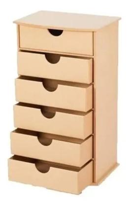 Imagem de Móvel Gaveteiro Organizador Mdf Decoração Enfeites Multi Uso