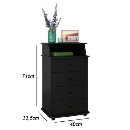 Imagem de Movel Multitarefa Apoio Mesa Mesinha Para Cabeceira Casal Solteiro Luxo II EJ Cores