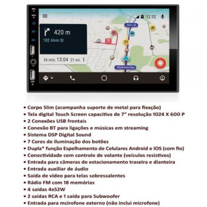 Imagem de Mp5 Android Carplay Amarok 2015/21 Moldura + Câmera