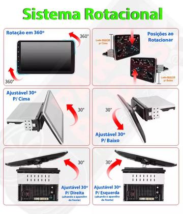 Imagem de MP5 Automotivo Universal Central Multimidia Android Auto Carplay Tela 10 Poleg Flutuante