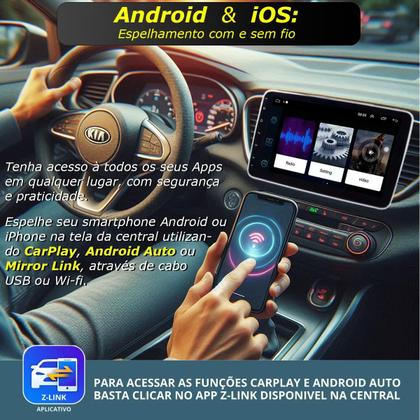 Imagem de MP5 Automotivo Universal Central Multimidia Android Auto Carplay Tela 10 Poleg Flutuante