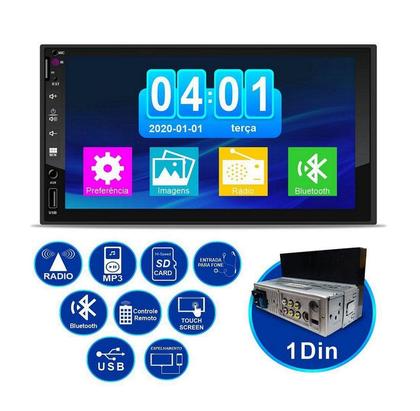 Imagem de Mp5 Central Multimidia 1/ 2 Din Fiat Uno Mille Fire + Camera