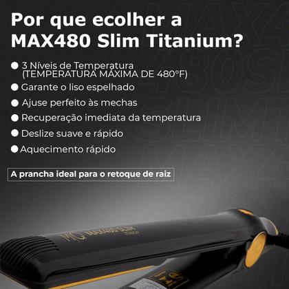 Imagem de Mq professional - prancha max 480 slim titanium black