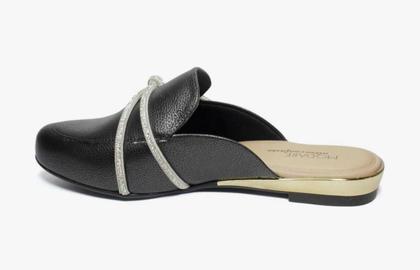Imagem de Mule Feminino Modare Com Tiras De Strass Preto