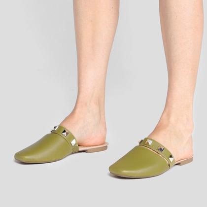 Imagem de Mule Griffe Napa Spikes Bico Fino