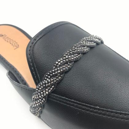 Imagem de Mule Mississipi Bico Fino Com Brilho Preto 761