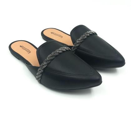 Imagem de Mule Mississipi Bico Fino Com Brilho Preto 761