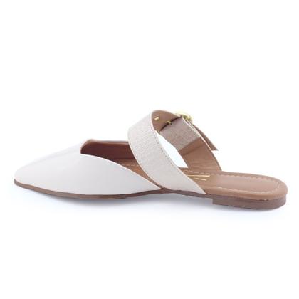 Imagem de Mule Rasteira Feminino Vizzano 1269 134 Bico Fino Envernizado