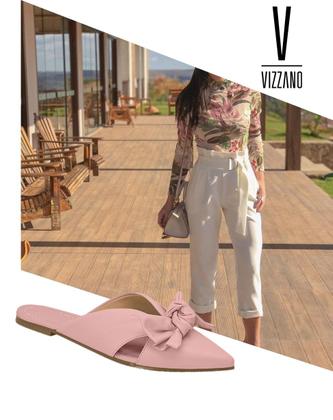 Imagem de Mule rasteira rasteirinha tamanco Vizzano 1269.139 bico fino sem salto