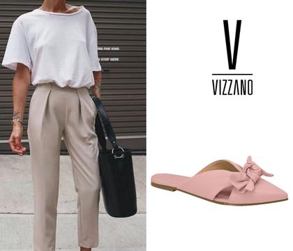 Imagem de Mule rasteira rasteirinha tamanco Vizzano 1269.139 bico fino sem salto