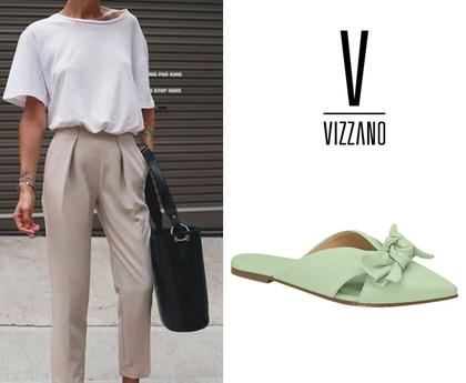 Imagem de Mule rasteira rasteirinha tamanco Vizzano 1269.139 bico fino sem salto