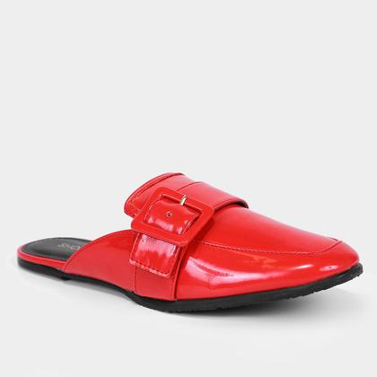 Imagem de Mule Shoestock Flat Verniz Fivela