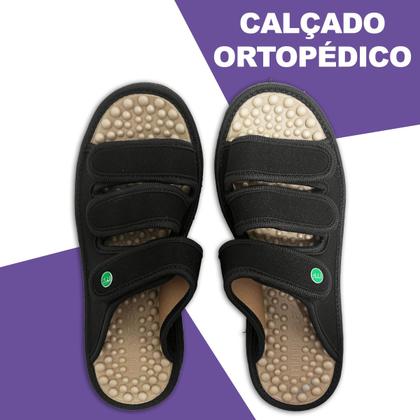 Imagem de Mule Slide Anabela Feminino Mundo Flex Ortopédico Massageador 8008