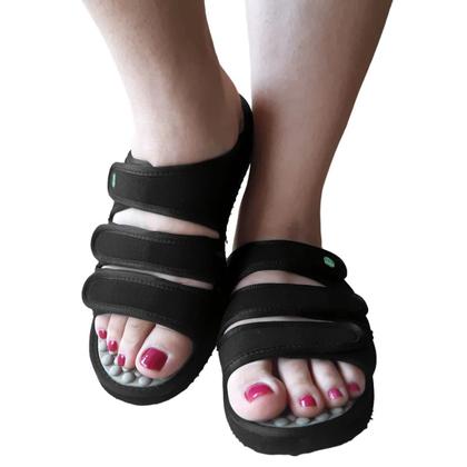 Imagem de Mule Slide Anabela Feminino Mundo Flex Ortopédico Massageador 8008