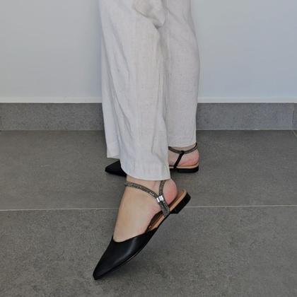 Imagem de Mule slingback feminino vizzano com strass - 12061003