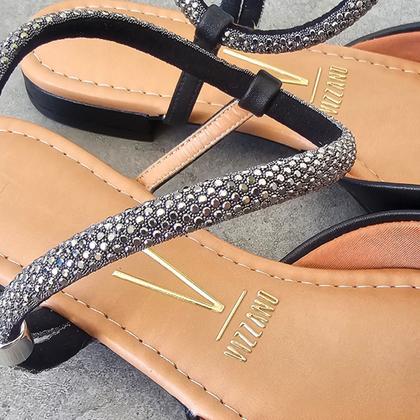 Imagem de Mule slingback feminino vizzano com strass - 12061003