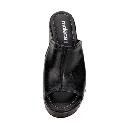 Imagem de Mule Tamanco Feminino Moleca Plataforma Meia Pata Salto Alto