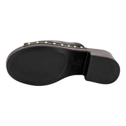 Imagem de Mule Tamanco Feminino Moleca Plataforma Meia Pata Salto Alto