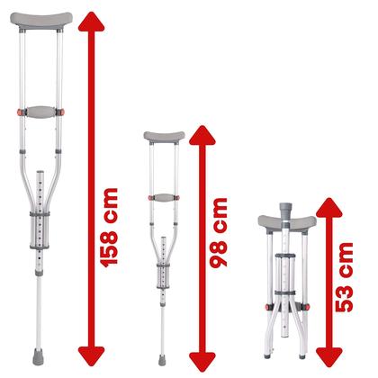 Imagem de Muleta Axilar Ortopedica Dobravel Universal P M G Moleta C/1 UNIDADE
