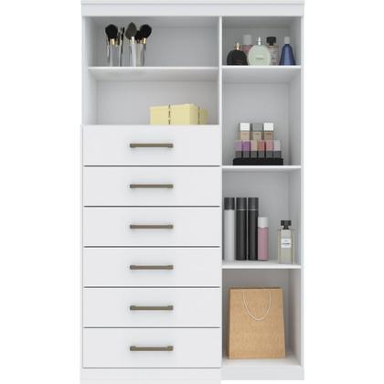 Imagem de Multi-Cômoda 1 Porta 6 Gavetas Marabá com Espelho