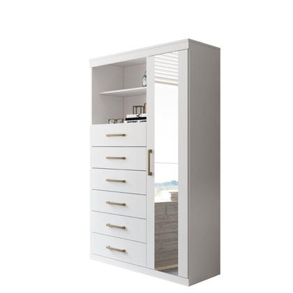 Imagem de Multi-Cômoda 1 Porta 6 Gavetas Marabá com Espelho