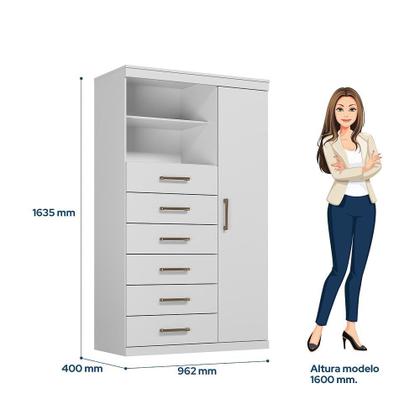 Imagem de Multi-Cômoda 1 Porta 6 Gavetas Marabá