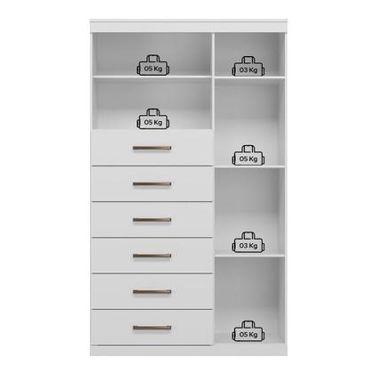 Imagem de Multi-Cômoda 1 Porta 6 Gavetas Marabá