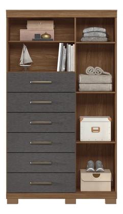 Imagem de Multi-Comoda Maraba Santos Andira 1.6 Jatoba Grafite C/ Pés