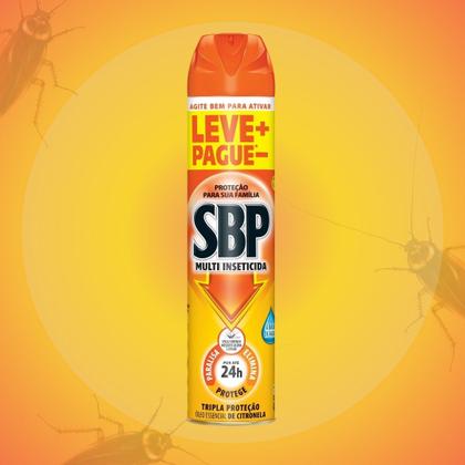 Imagem de Multi Inseticida Sbp Aerossol Tripla Proteção Citronela 450ml