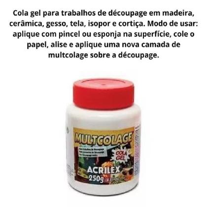 Imagem de Multicolage Cola Gel Acrilex Decoupage - 120 Gramas
