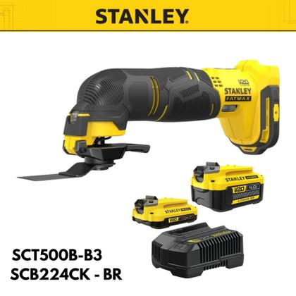 Imagem de Multiferramenta SCT500B-B3 20V Stanley SCB224CK-BR + Carregador Bivolt e Bolsa