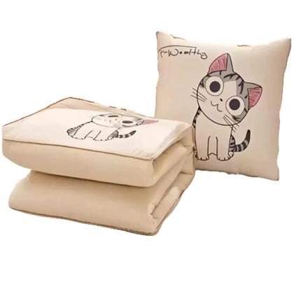 Imagem de Multifuncional Cobertor Dobrável Almofada Algodão para, Viagem 2 em 1, Almofadas