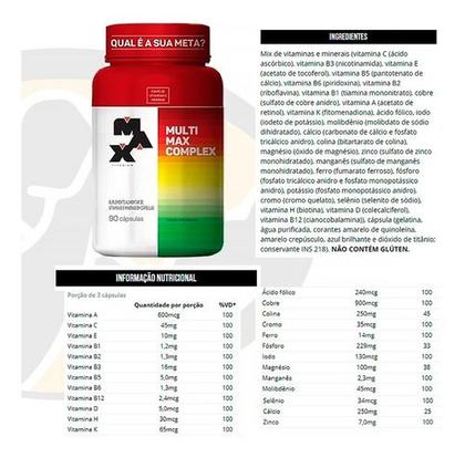 Imagem de Multimax Complex (90 Caps) Max Titanium