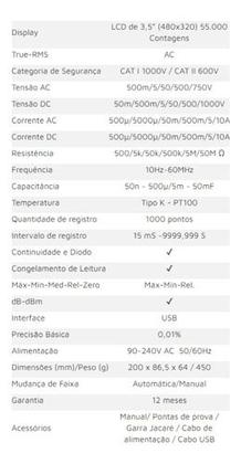 Imagem de Multímetro Digital Bancada Interface Usb Mdm-8145b Minipa
