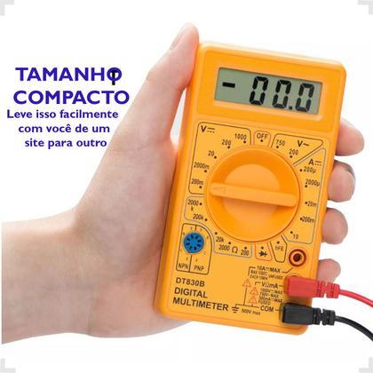 Imagem de Multimetro Digital Portatil Profissional Dt-830b Acompanha Bateria 9v