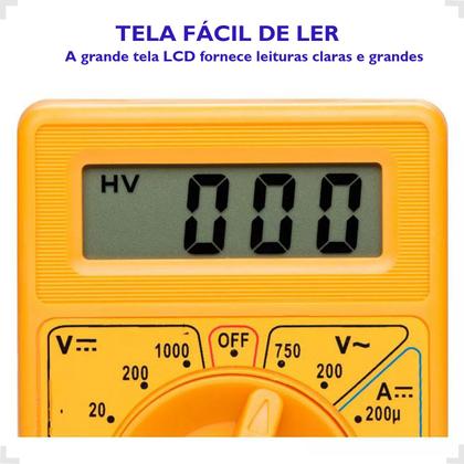 Imagem de Multimetro Digital Portatil Profissional Dt-830b Acompanha Bateria 9v