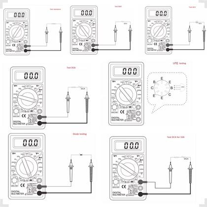 Imagem de Multimetro Digital Portatil Profissional Dt-830b Acompanha Bateria 9v