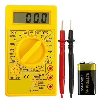 Imagem de Multímetro Digital Profissional com Cabo 