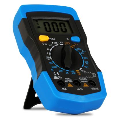 Imagem de Multímetro Digital Profissional Portátil com Bateria Beep LCD