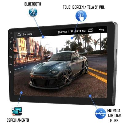 Imagem de Multimídia 2 Din 9" Polegadas Fiat Palio Siena Strada Weekend 2001 até 2007 + Câmera de Ré