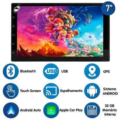 Imagem de Multimidia 7" Polegadas Android Celta G1 2000 a 2005 CarPlay Wi-Fi + Câmera de Ré