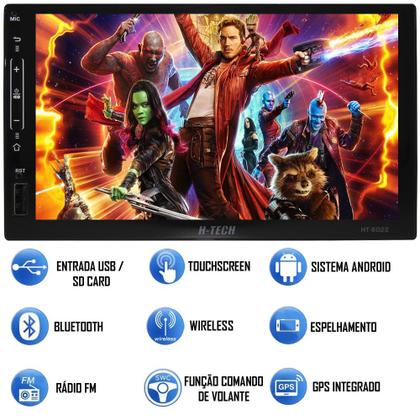 Imagem de Multimídia 7" Polegadas Android Versa e March 2012 a 2021 Espelhamento GPS Bluetooth USB SD Card + Chicotes + Câmera Ré